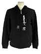 Black Hoodie Buddie Built-In Earbuds Zip Lightweight Jacket Unisex MP3 Headphone