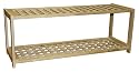 2 Tier Rubberwood Shoe Rack Shelf Storage