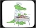 Decorated Mouse Pad with chef, cook, kebabs, barbecue, crocodile Image