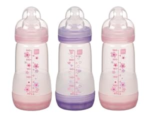 MAM BPA Free 8 oz Bottle for Girl, 3-Pack