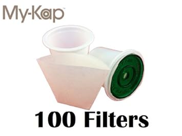 Filters for K-Cups (100) - Make your Own K-Cup (Easy folding required) - Use in K-Cups or My-Kap Cups