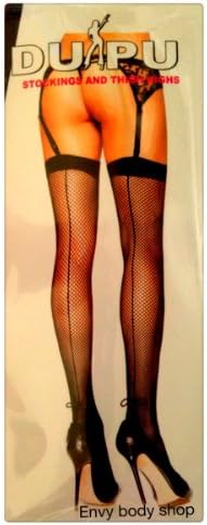 Sexy Lace Garter Belt Style Black Line Fishnet stocking Lingerie 9043