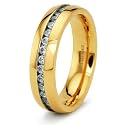 6mm 18K Gold Plated Eternity Band With Chanel Set CZs (Sizes 6-12)