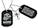 Kriskate & Co. U.S. Marines + Psalm 23:4 Bible Verse Inscription Military Style Aluminum Dog Tag Necklace 24 Inches