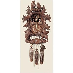 Musical Cuckoo Clock w Bears and Owls