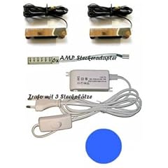 LED Glasbodenbeleuchtung CLIP Komplett-Set 80mm, blau