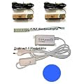 LED Glasbodenbeleuchtung CLIP Komplett-Set 80mm, blau