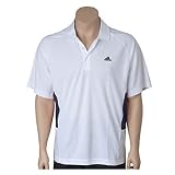 Mens Adidas Team Polo II - White/Dark Navy