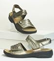 Bequeme Rieker Leder Sandale bronze