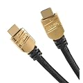 Duronic Gold Head HDC02/1.5 High Speed 1.5 Metre HDMI Cable - Version1.4 with Ethernet - FULL HD 1080p, Supports 3D - Black Cable 1.5M HDMI to HDMI Heads