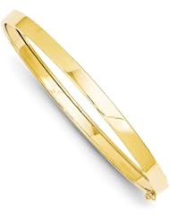 14k Yellow Gold Flexible Hinged Oval Bracelet Bangle. Metal Wt- 5.46g