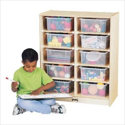 10 Tub Single Cubbie Unit Tubs: Colored