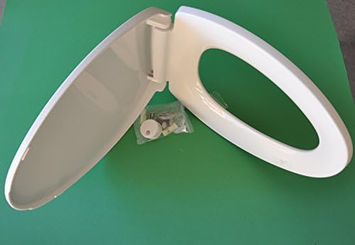 Toilet Seat, Antimicrobial Finish, All White Elongated Toilet Seat, No Germ Finish.
