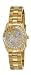 Bellagio Women's Gigi Series Petite Swarovki Stone Bezel Stainless Steel Diver Genuine Mother of Pearl Dial Bracelet Watch # A12028-2