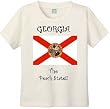 GEORGIA - THE PEACH STATE - FLAG - BigBoyMusic Youth Designs - White T-shirt