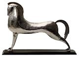 Imax Hand-crafted Iron Sculpture Horse on Wooden Stand