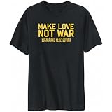 T-Shirt Mens Black   Bosnia And Herzegovina NOT WAR   Countries Large