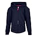 Hanes Girls' Full-Zip Hooded Sweatshirt, Navy, M