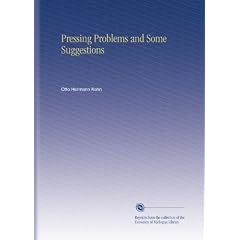 Pressing Problems and Some Suggestions