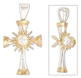 Gold plated cross, 'Bright as the Sun' 1 W 2 L