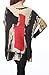 ellazhu Women's Baggy Scoop Neck Print Knit Pullover Top SZ45 Beige