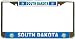 South Dakota State Flag Chrome Metal License Plate Frame Holder