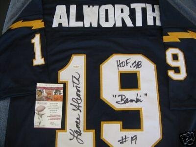 Lance Alworth Autographed Uniform - arkansas Jsa coa - Autographed NFL Jerseys
