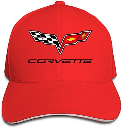 Top Bee Corvette Unisex Sandwich Baseball Caps Red