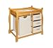 Badger Basket Company Sleigh Style Changing Table with Hamper/3 Baskets in Honey