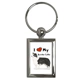I Love My Border Collie Key Chain