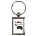 I Love My Border Collie Key Chain