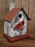 Metal Roof Cardinal Birdhouse