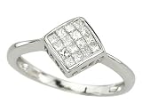 14K White Gold Diamond Ring