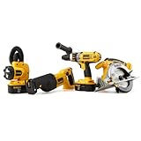 DEWALT DC4PAKA Heavy-Duty XRP 18V Cordless Hammerdrill/Circular Saw/Reciprocating Saw/Flexible Floodlight Combo Kit