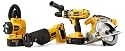 DEWALT DC4PAKA Heavy-Duty XRP 18V Cordless Hammerdrill/Circular Saw/Reciprocating Saw/Flexible Floodlight Combo Kit