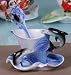 Blue Dolphin Shaped Bone China Coffee Cup, Dish and Spoon (Capacity: 180 Ml)