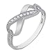 Cubic Zirconia .925 Sterling Silver Infinity Symbol Ring