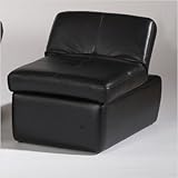 Cocktail Ottoman adjusts to Occasional Chair by Chintaly Imports - Black (S ....