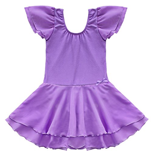YiZYiF Girls Kids Ballet Dancewear Skating Dress Leotard Skirt Outfit Clothes