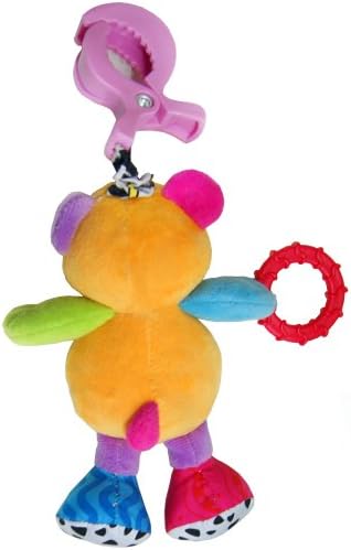 MochoHome Play &amp; Grow Vibrating Stretch the Bear Take Along Toy with Sound and Teether