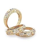 411lKfb PNL. SL160  Personalized Anniversary Ring   14K Gold Plated