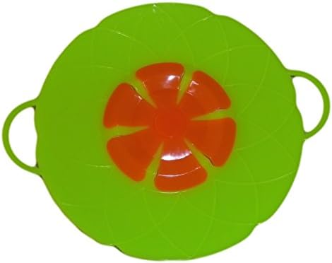 Silicone Pan Stew Pot Stockpot Lid Professional Cookware Kitchen Utensils Easy Multi Universal Medium Stewpot Lids for Steam Cooking Pots and Pans Casserole Cover Curing Top Size 10" inch 25cm Yellow Lime