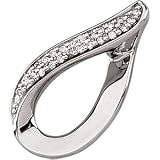 14K White Gold Diamond Chain Slide