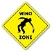 WINO ZONE -Sign- novelty gift dinker booze wine