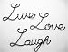 Metal Wall Words Sign Quote LIVE LOVE LAUGH