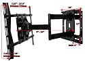 Articulating Tilting Wall Mount Extends 24" for Samsung LN46A950, LN46A850, LN46A750, LN46A650, LN46A550, LN40A550, LN46A530, LN40A530, PN42A450, PN42A410