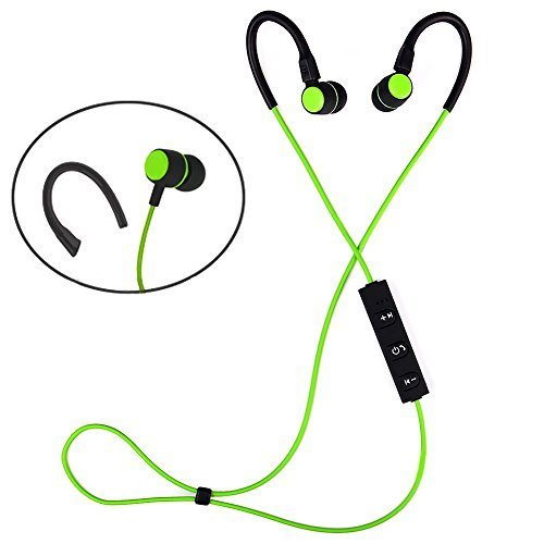 Bluetooth Headphones, Maxbo Bluetooth V4.1 Wireless Stereo Earbuds/ Headset with Mic for iOS, Samsung Galaxy Android Smartphones (Green)