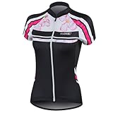 Santic Short Sleeve Breathable Wicking Fabric Cycling Jersey Women Top