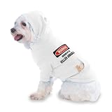 BEWARE OF THE KILLER ARMADILLO Hooded (Hoody) T-Shirt with pocket for your Dog or Cat XS White