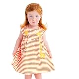 Little Baby Girls Clothes ORANGE STRIPPED Dress LE TOP Boutique Spring 12M-4T